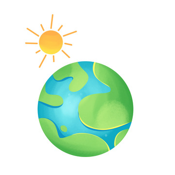 世界地球日手绘地球元素