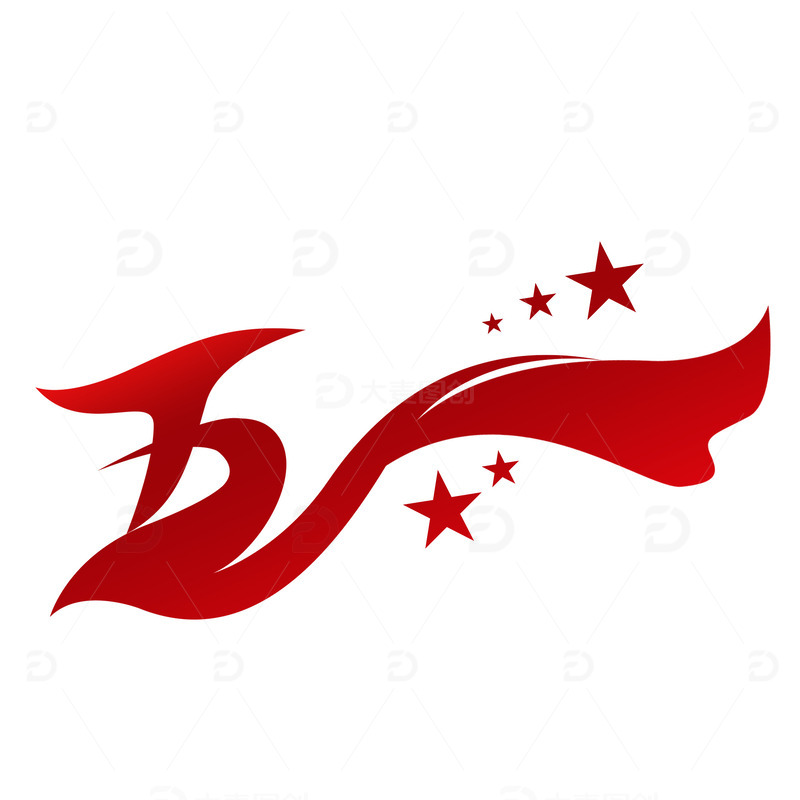 五一劳动节旗帜元素