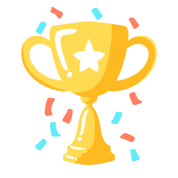 奖杯运动会年会扁平风格