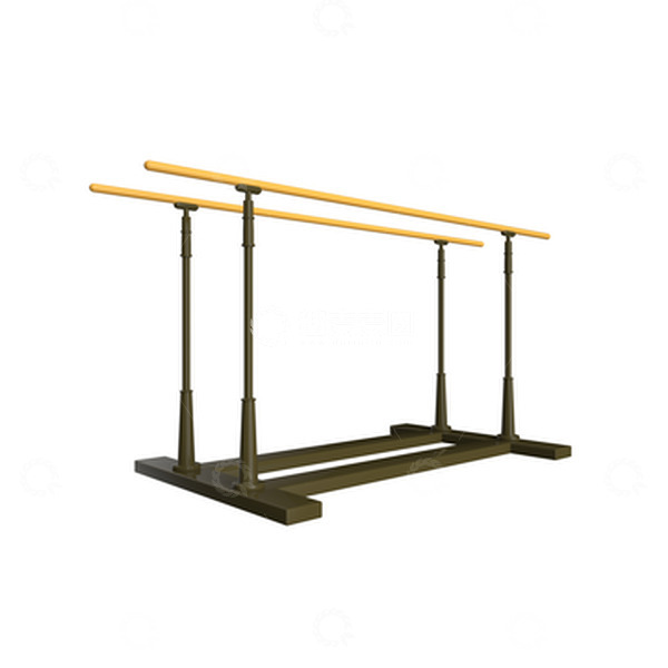 源文件下载【趣麦麦图】3D双杠体育器材模型