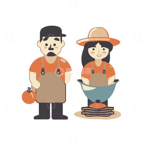 源文件下载【趣麦麦图】干农活的叔叔阿姨