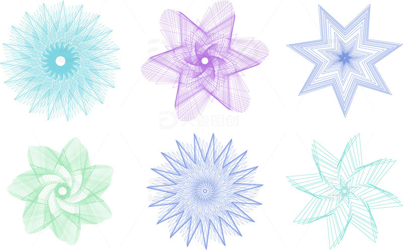 源文件下载【趣麦麦图】科技线条矢量底纹花纹光效线条