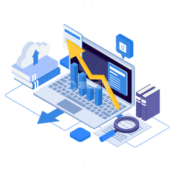 源文件下载【趣麦麦图】-蓝色科技互联网书籍教育培训装饰