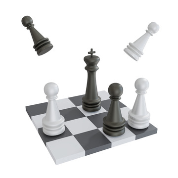 国际象棋3D立体图标元素