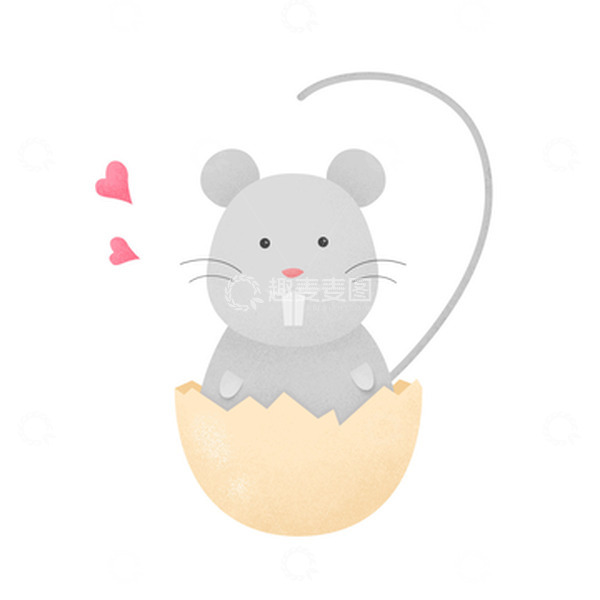 源文件下载【趣麦麦图】可爱小老鼠手绘图