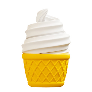 3D 夏天 甜筒 冰淇淋