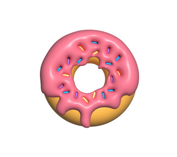 AI膨胀效果甜甜圈