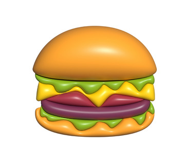 AI膨胀效果汉堡