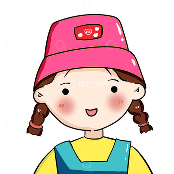 源文件下载【趣麦麦图】卡通女孩帽子手绘卡通女孩可爱女孩