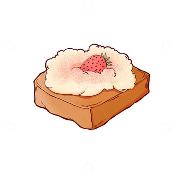 源文件下载【趣麦麦图】可爱奶油吐司