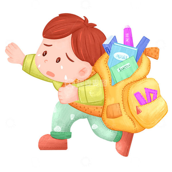 源文件下载【趣麦麦图】卡通手绘学习压力过大元素