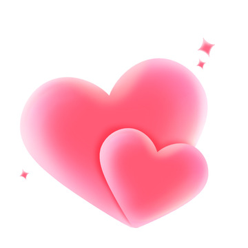 520卡通粉红色的爱心元素