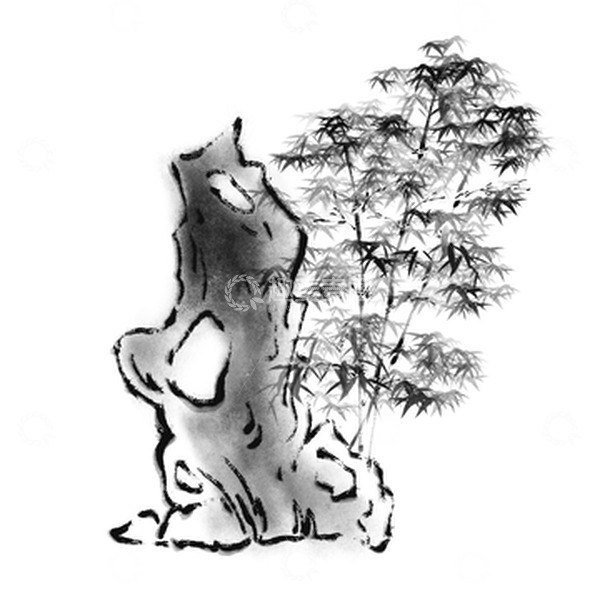 源文件下载【趣麦麦图】-水墨装饰小景