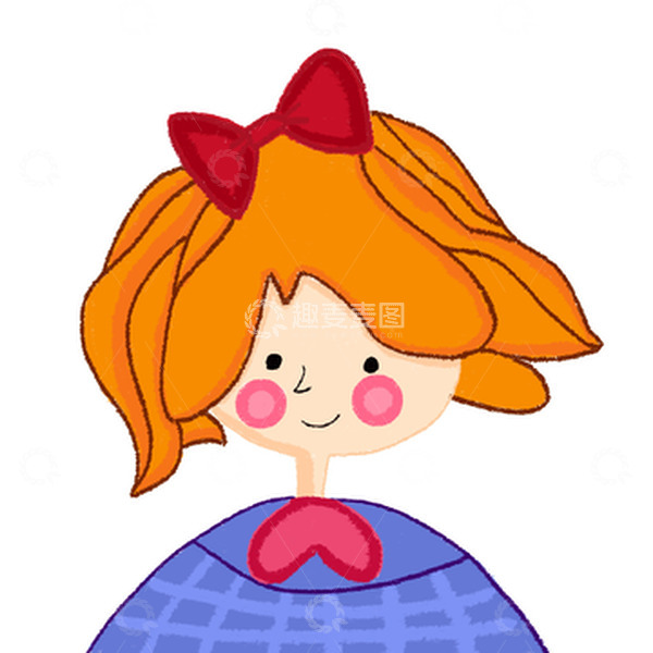 源文件下载【趣麦麦图】卡通女孩头像手绘头像可爱女孩