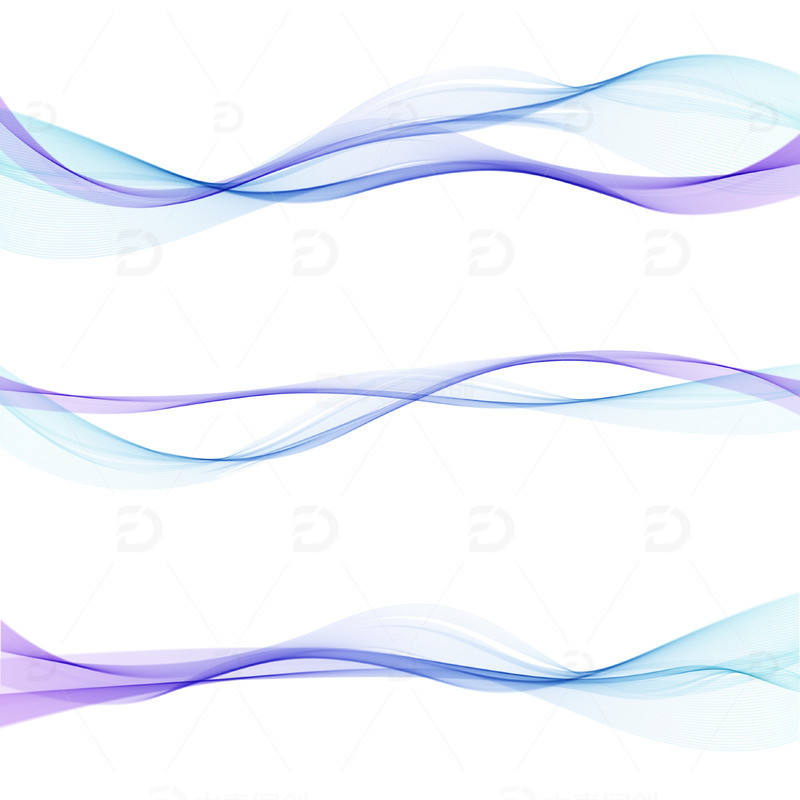 源文件下载【趣麦麦图】蓝色渐变科技线条曲线矢量元素