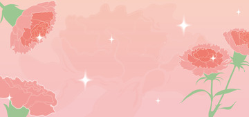 母亲节手绘康乃馨花粉色唯美温馨背景