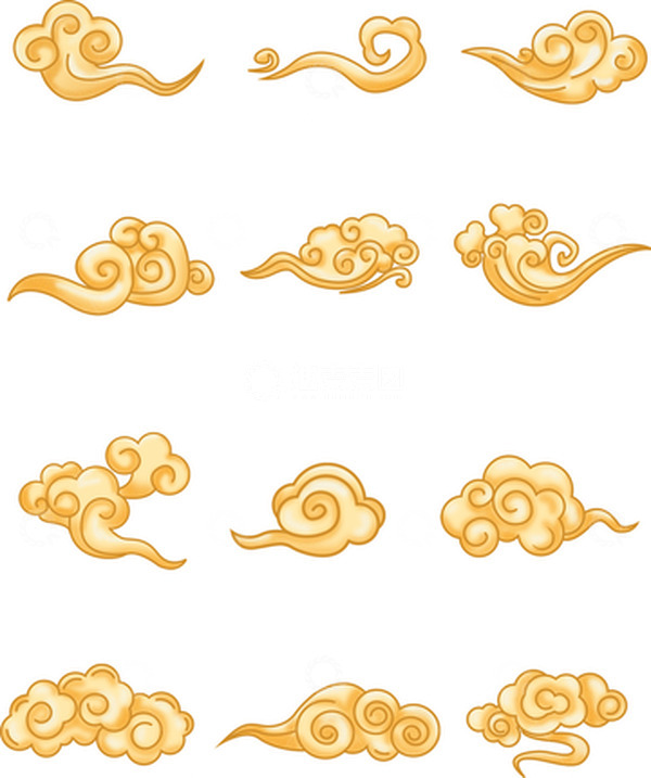 源文件下载【趣麦麦图】卡通中国风国潮云纹