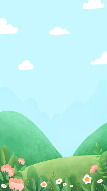 春日出游郊游踏青户外旅游花草背景