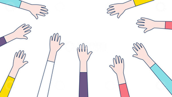 源文件下载【趣麦麦图】手掌伸手卡通群众手