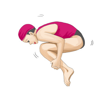 亚运会跳水运动员泳装跳水动作