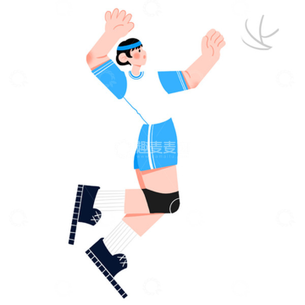 源文件下载【趣麦麦图】亚运会运动员体育比赛青春活力