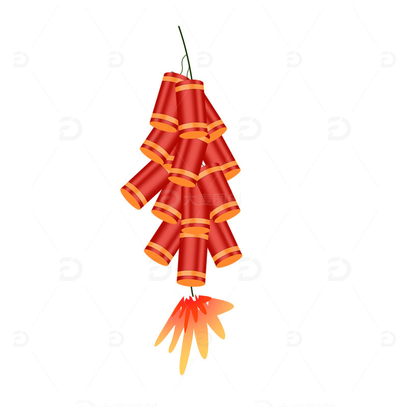 节日爆竹鞭炮装饰元素