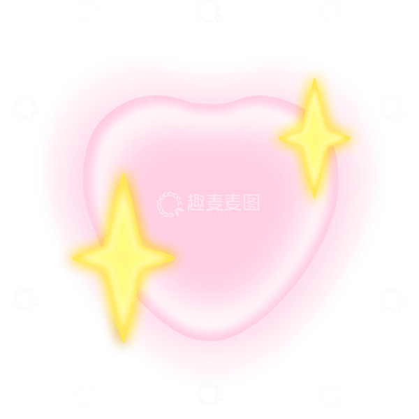 源文件下载【趣麦麦图】浪漫爱心闪光