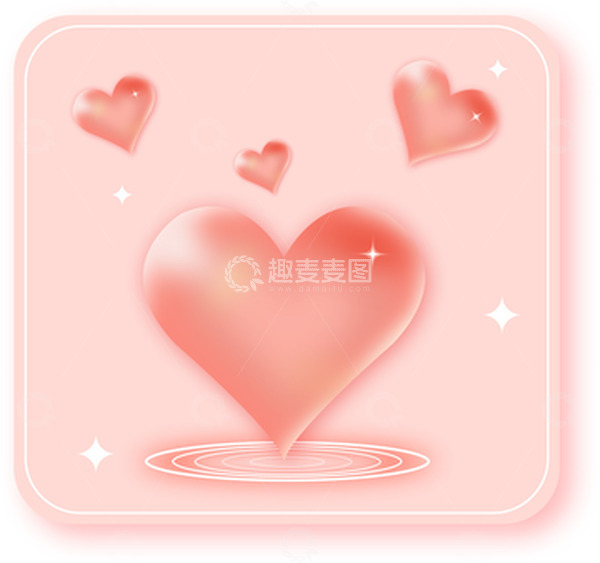 源文件下载【趣麦麦图】七夕情人节唯美粉色爱心矢量图标