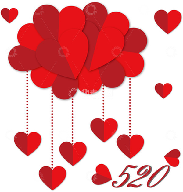 源文件下载【趣麦麦图】真心的热气球