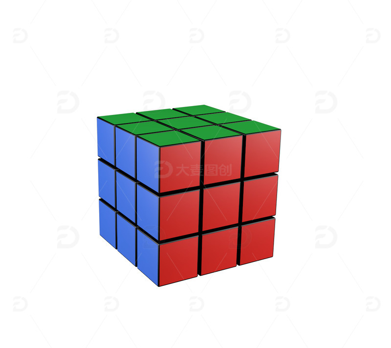 C4D建模魔方立体魔方