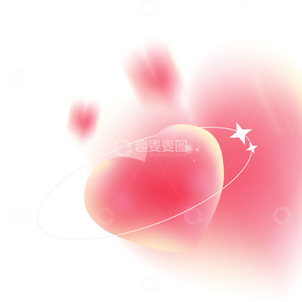 源文件下载【趣麦麦图】-520七夕情人节唯美粉色渐变爱心