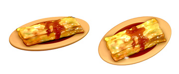 3D建模广东肠粉元素