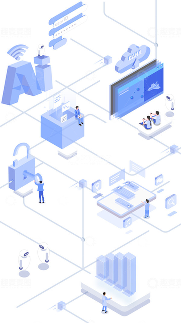 源文件下载【趣麦麦图】2.5D互联网传送世界办公社交游戏学习