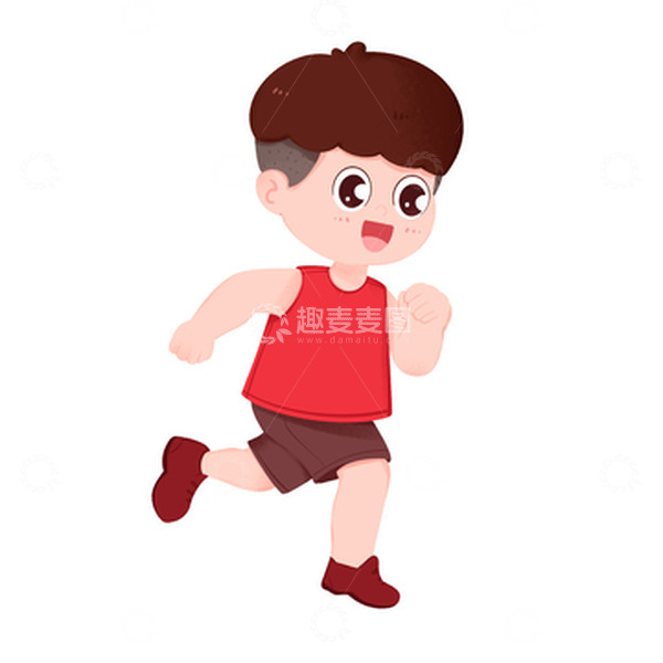 源文件下载【趣麦麦图】亚运比赛长跑运动员免抠元素