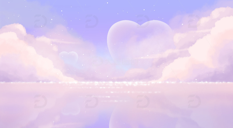 源文件下载【趣麦麦图】-梦幻场景紫色唯美浪漫背景