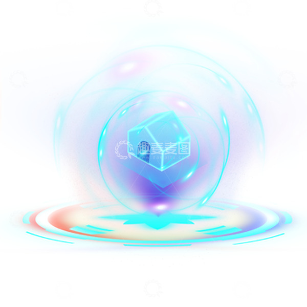 源文件下载【趣麦麦图】科技感蓝色企业图标光效智能装饰元素