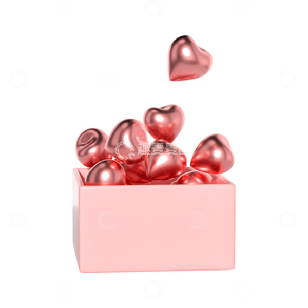 源文件下载【趣麦麦图】520爱心礼盒爆发爱心