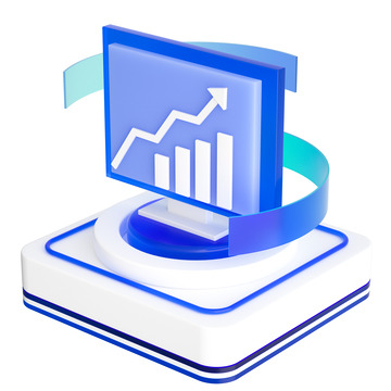 蓝色微软商务风AI科技信息可视化元素