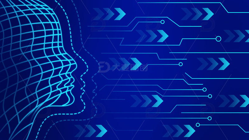 源文件下载【趣麦麦图】科技人工智能AI信息可视化视觉背景