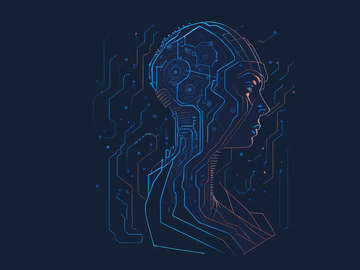 人工智能科技人背景图