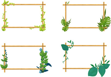 卡通手绘植物框