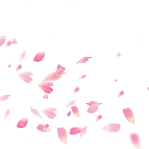 源文件下载【趣麦麦图】情人节桃花樱花浪漫花飘落瓣元素