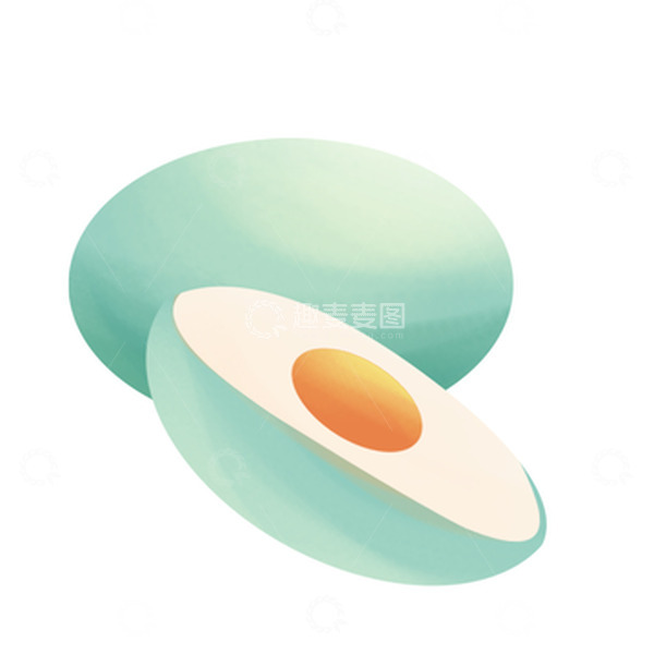 源文件下载【趣麦麦图】立夏节气食物咸鸭蛋元素