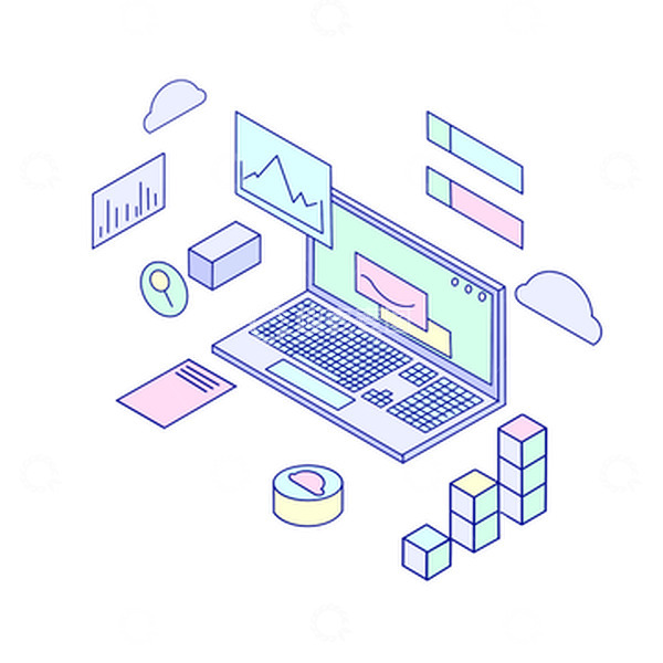 源文件下载【趣麦麦图】互联网科技可视化手绘元素