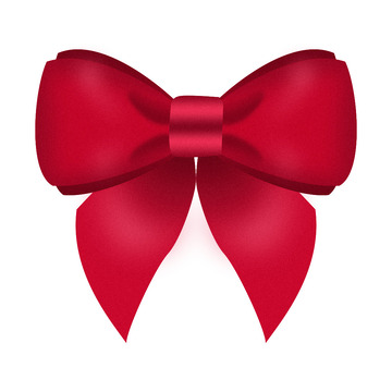 520红色蝴蝶结矢量元素