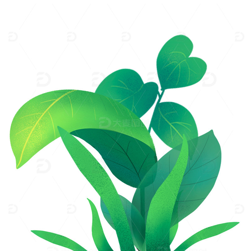 源文件下载【趣麦麦图】立夏手绘植物装饰元素