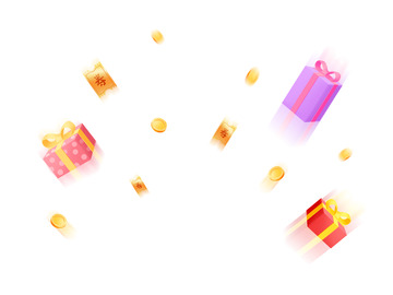 礼盒活动促销金币优惠券