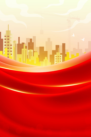 红色大气地产节日宣传海报质感纹理背景