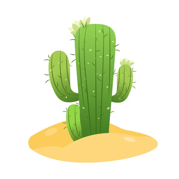 卡通仙人掌手绘图