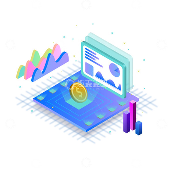 源文件下载【趣麦麦图】科技感2.5D大数据可视化元素